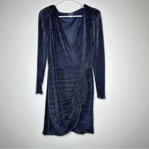 Halogen Nordstrom long sleeve black minidress